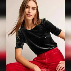 Boden velvet t-shirt black